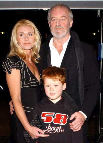 Marianne Hill with her husband Bernard Hill and son